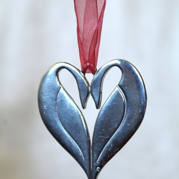 Love song birds making heart Kenneth Kantro pewter made USA - Picture 4 of 6